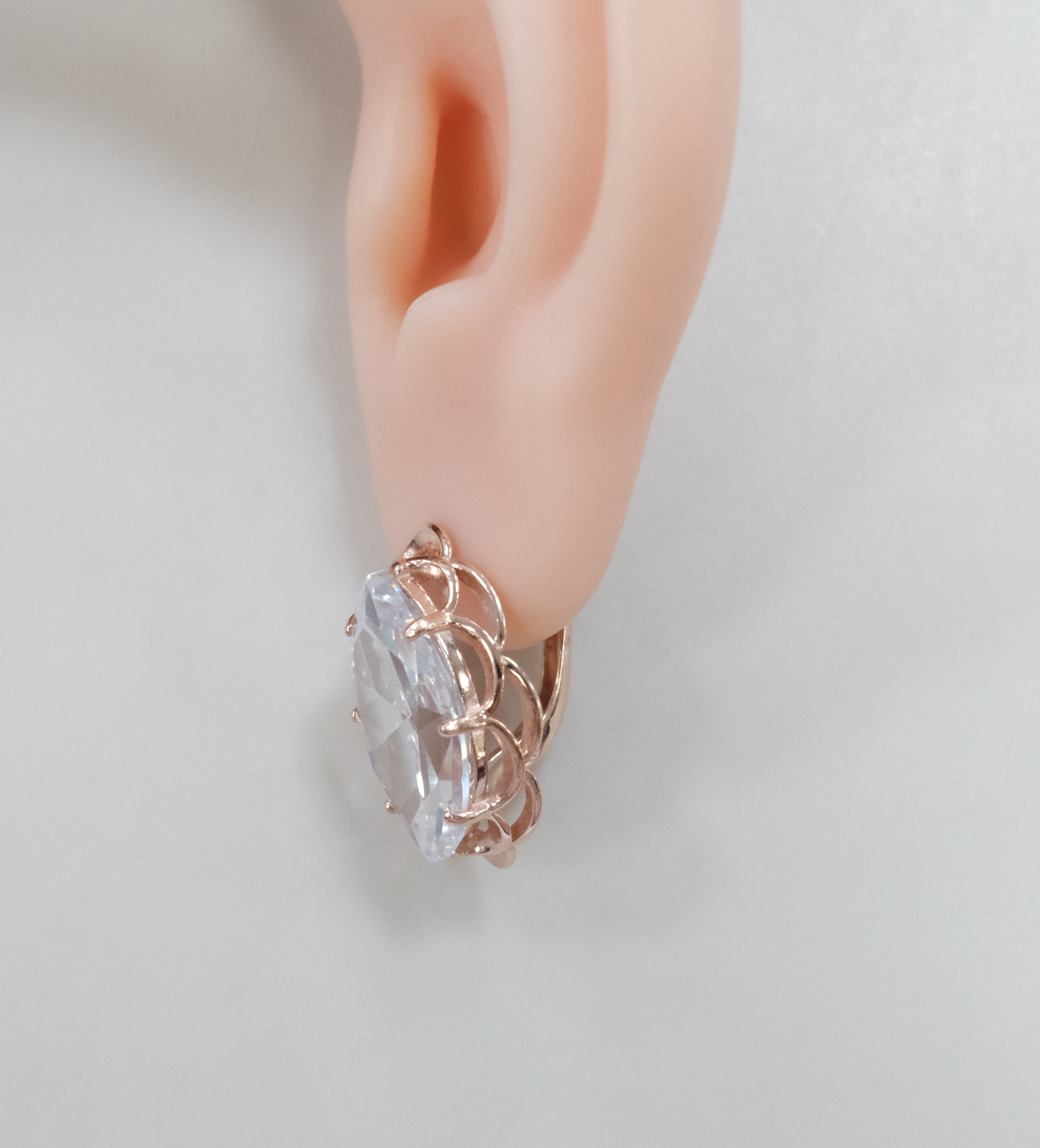 Серебряные серьги с фианитами